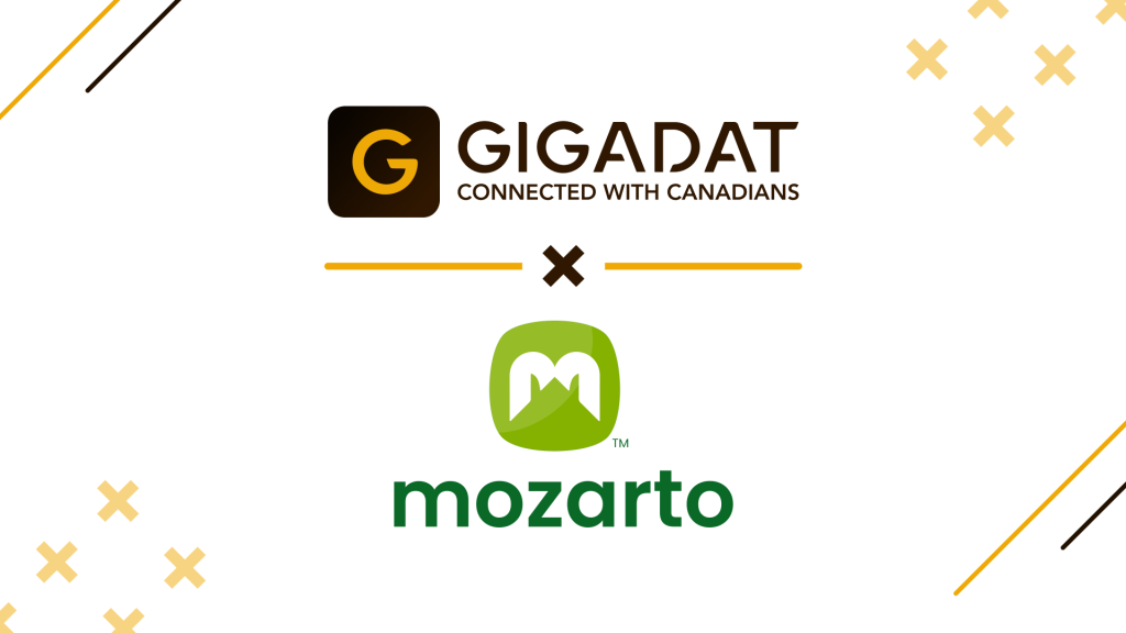 Gigadat logo x Mozarto logo